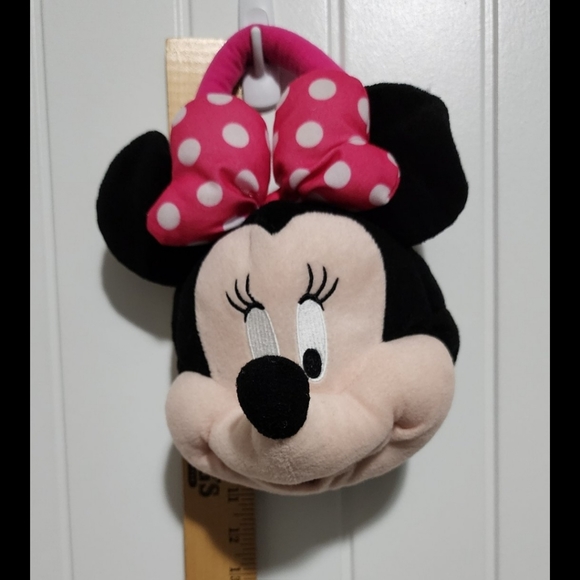 Disney Minnie Mouse purse 3d head soft plush pink polka dot girls bag - Picture 5 of 6